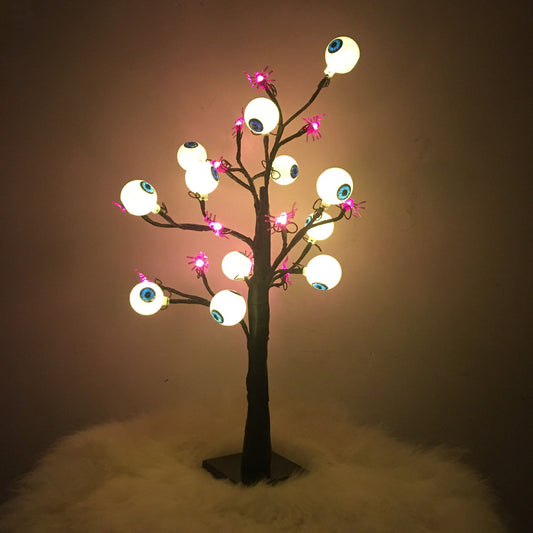 Halloween LED Ghost Eyeball Tree Light | Spooky Desk Lamp & Home Decoration