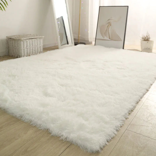 Modern Home Decor Fluffy Rug | Large Non-Slip Bedroom & Children's Room Mat