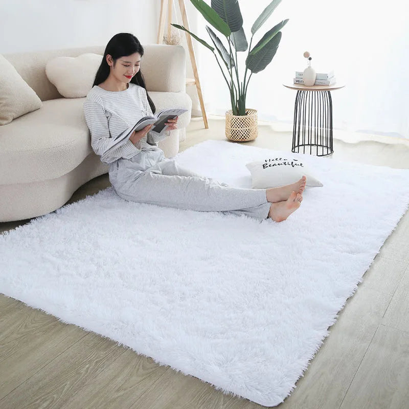 Cute Rainbow Girls' Room Rug | Large Soft Bedside & Children's Floor Mat