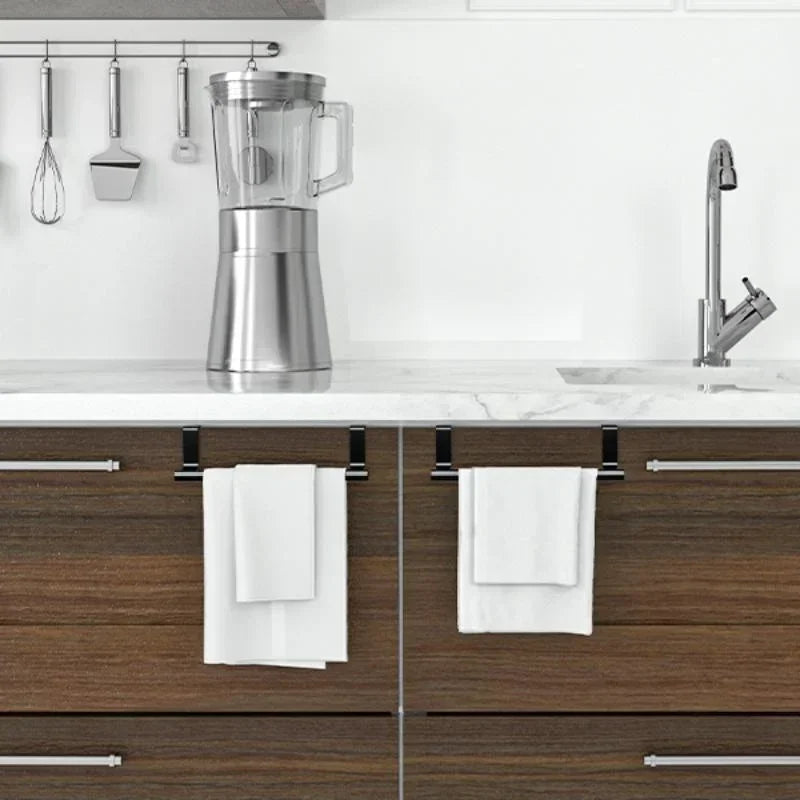 Space-Saving Metal Towel Hanger | Cabinet Door/Bathroom Storage Rack