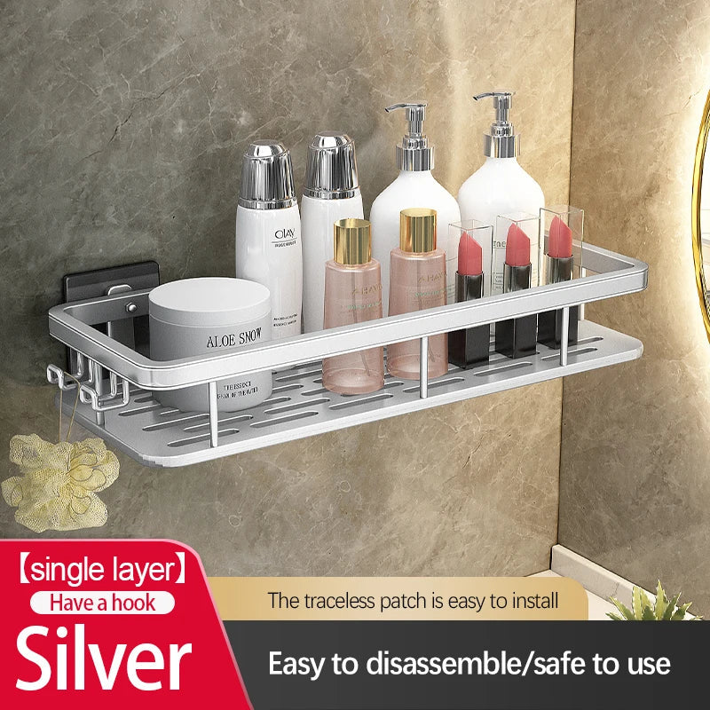 Heavy Duty Stainless Steel Suction Shower Shelf