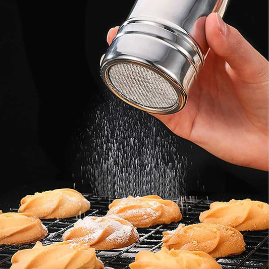 Silver Mesh Tube Spice Shaker | Icing Powder & Cocoa Dusting Sifter