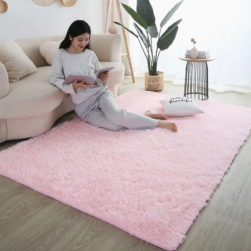 Cute Rainbow Girls' Room Rug | Large Soft Bedside & Children's Floor Mat