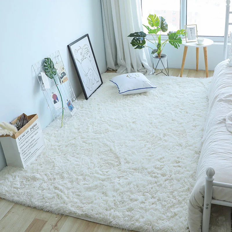 Modern Home Decor Fluffy Rug | Large Non-Slip Bedroom & Children's Room Mat