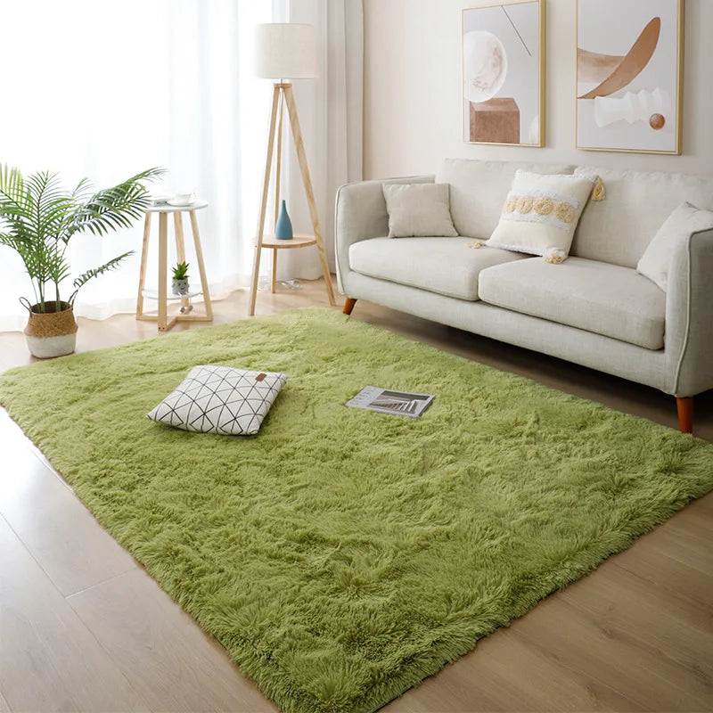Modern Home Decor Fluffy Rug | Large Non-Slip Bedroom & Children's Room Mat