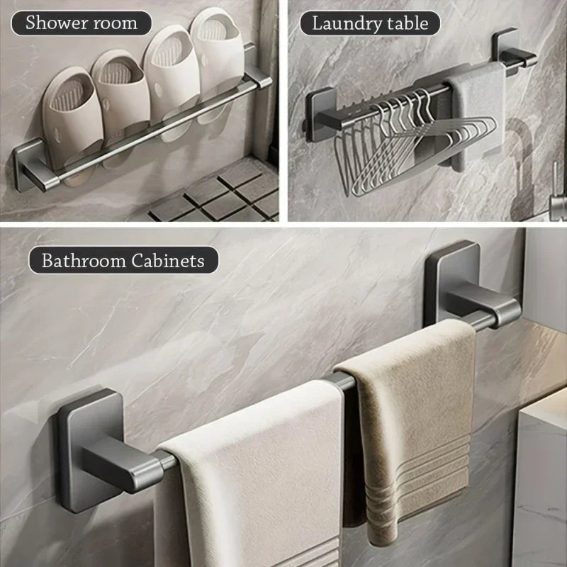 Adhesive Horizontal Towel Rack | Wall Mount Bathroom Accessory