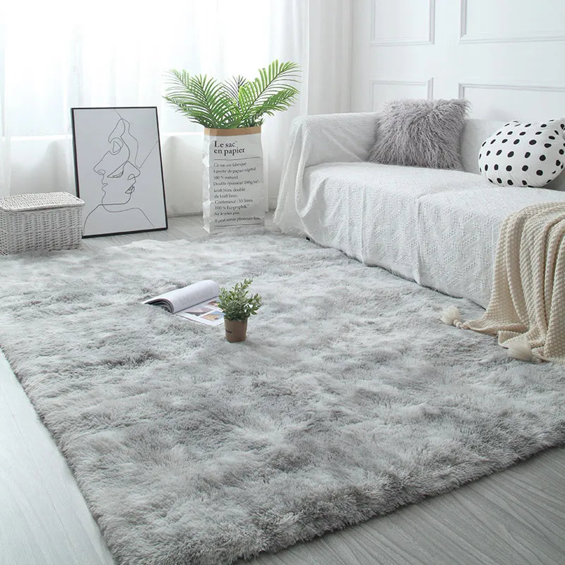 Modern Home Decor Fluffy Rug | Large Non-Slip Bedroom & Children's Room Mat