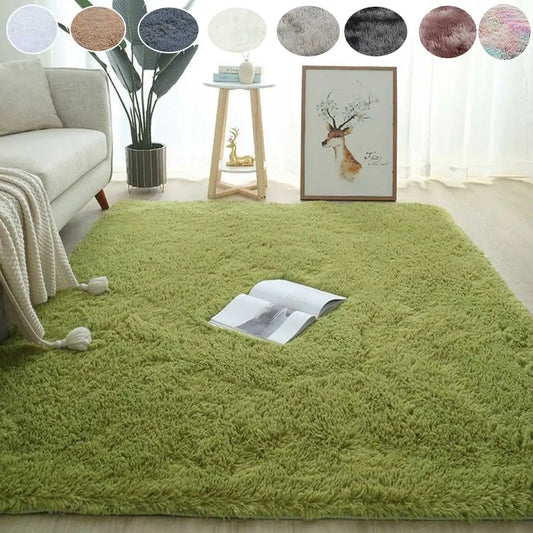 Modern Plush Sofa Carpet | Fluffy Soft Blanket Rug for Living Room Decor