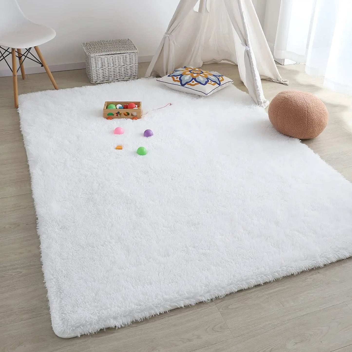 Modern Plush Sofa Carpet | Fluffy Soft Blanket Rug for Living Room Decor