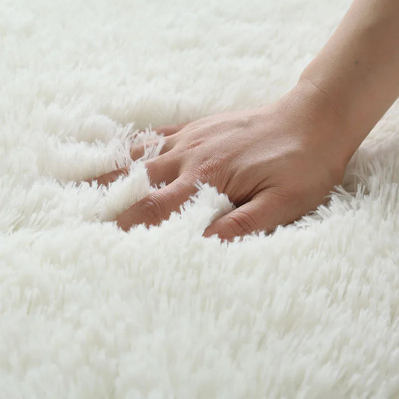 Modern Home Decor Fluffy Rug | Large Non-Slip Bedroom & Children's Room Mat
