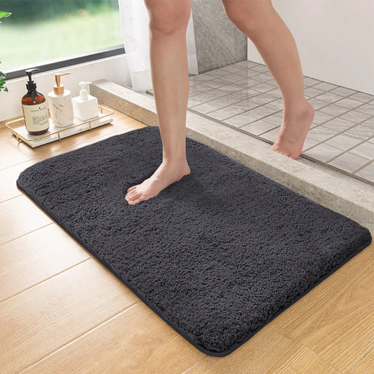 Furry Absorbent Foot Wiping Mat | Non-Slip Entrance & Bathroom Rug