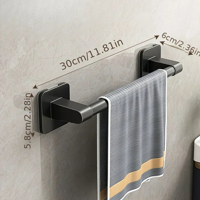Adhesive Horizontal Towel Rack | Wall Mount Bathroom Accessory