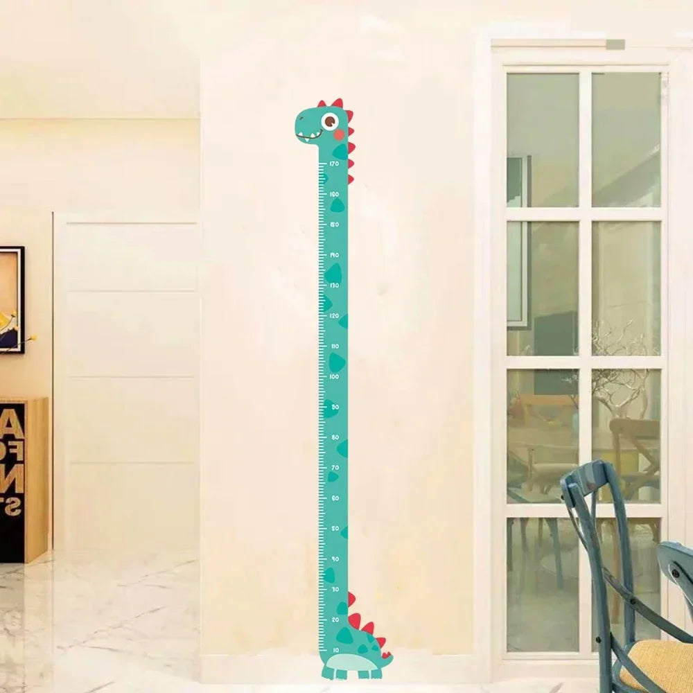 Whimsical Animal Growth Chart Wall Decals | Unicorn, Dino & Giraffe Height Stickers