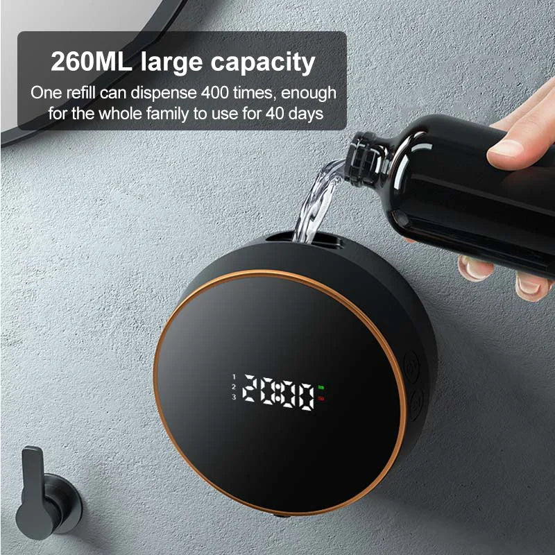 Smart Induction Hand Washer | Rechargeable Foam Dispenser with Temp Display