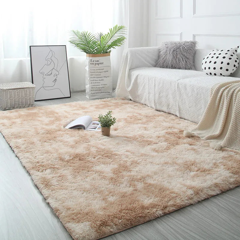 Modern Home Decor Fluffy Rug | Large Non-Slip Bedroom & Children's Room Mat