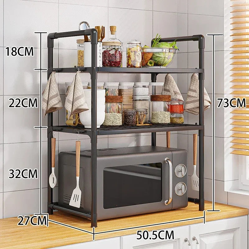Kitchen Accessories Storage Rack | Multi-Layer Countertop Tidying Shelf