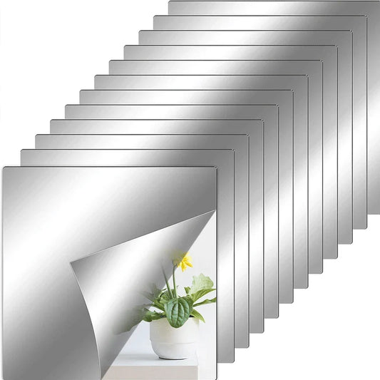 Bedroom 3D Wall Decor | Self-Adhesive Flexible Mirror Sheets (Non-Glass)