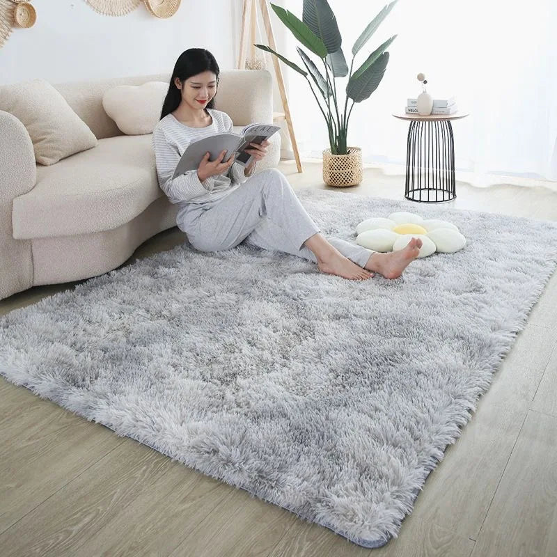 Cute Rainbow Girls' Room Rug | Large Soft Bedside & Children's Floor Mat