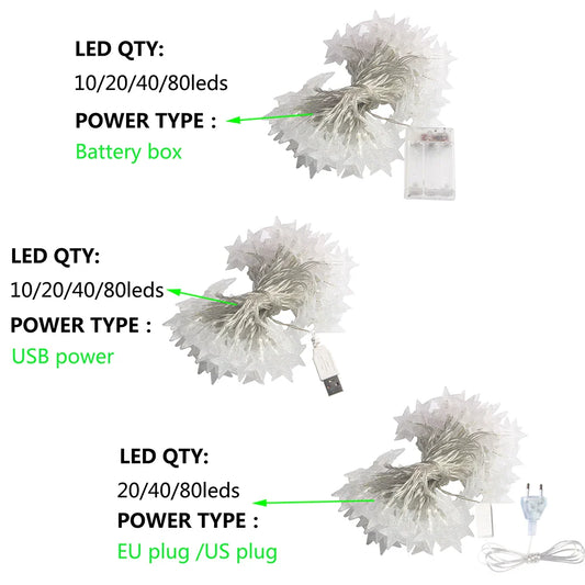 Star Fairy Lights Garland | 1.5m to 10m Christmas, Wedding & Party Decor