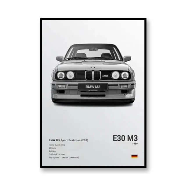 Famous Brand Cars Decorative Mural | SVJ GT3RS 918 M5CS Canvas Poster Gift