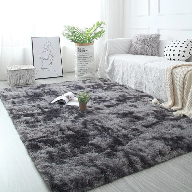 Modern Home Decor Fluffy Rug | Large Non-Slip Bedroom & Children's Room Mat