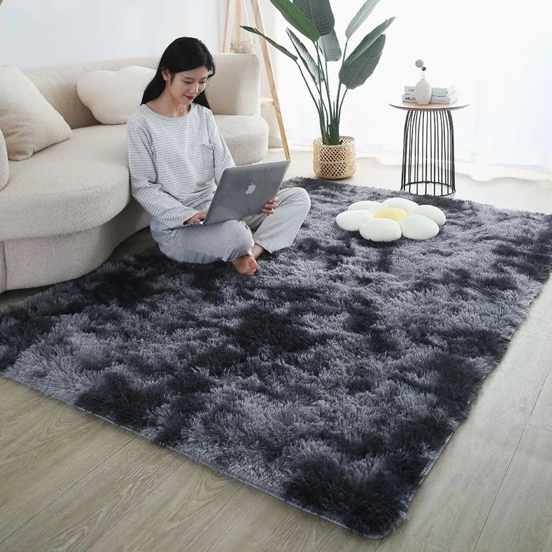 Cute Rainbow Girls' Room Rug | Large Soft Bedside & Children's Floor Mat
