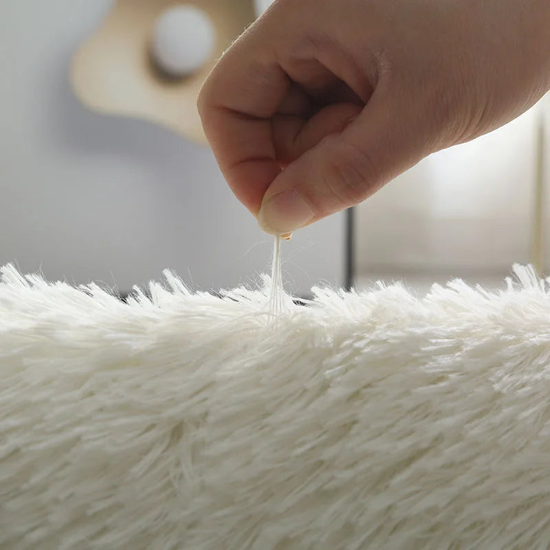 Modern Home Decor Fluffy Rug | Large Non-Slip Bedroom & Children's Room Mat