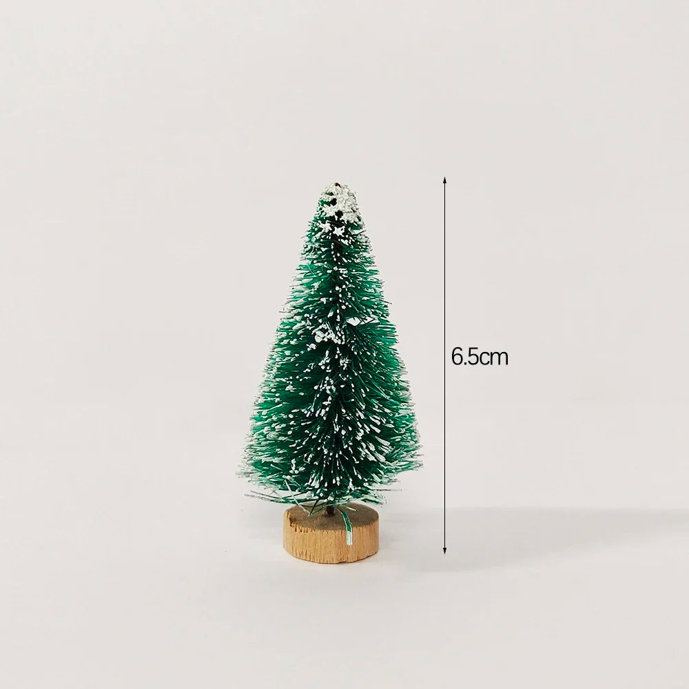 Tabletop Mini Christmas Tree Decoration Set | Small Sisal Pine Ornament