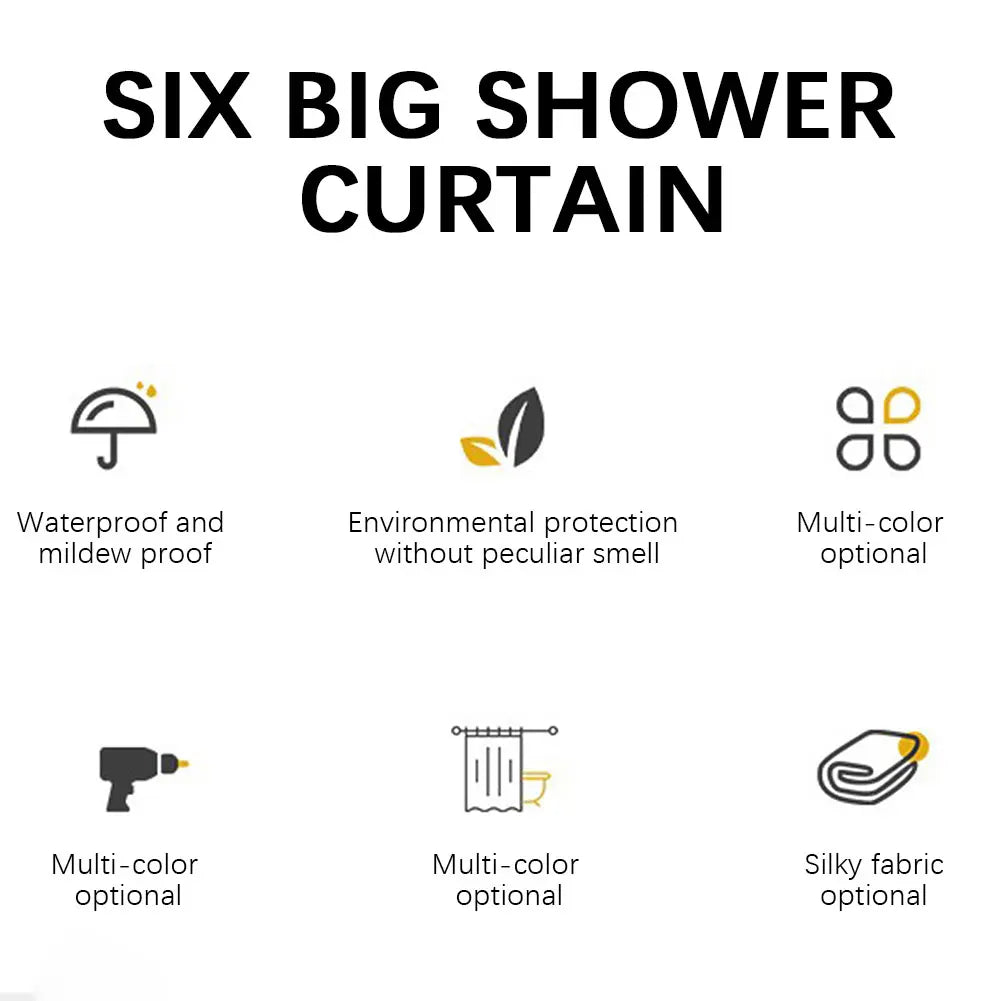 Waterproof PEVA Bathing Curtain | Modern Home Decorative Bathroom Cover