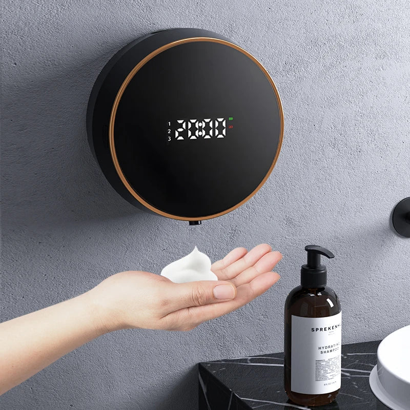 Smart Induction Hand Washer | Rechargeable Foam Dispenser with Temp Display