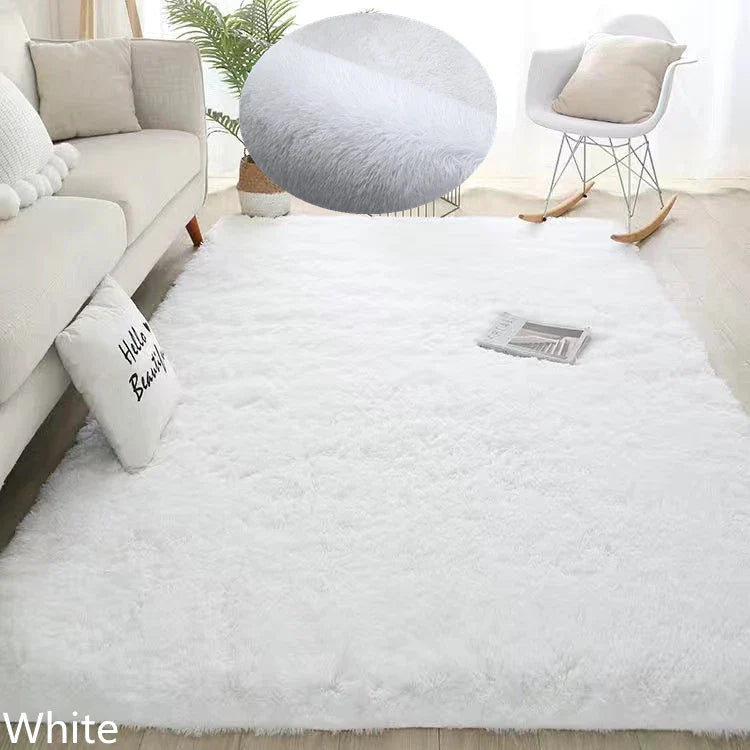 Modern Home Decor Fluffy Rug | Large Non-Slip Bedroom & Children's Room Mat