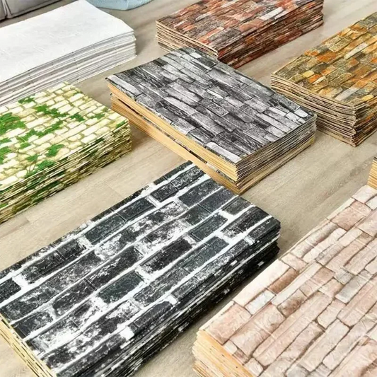 Modern Home Decor 3D Brick Wallpaper | Waterproof Self-Adhesive PVC Foam