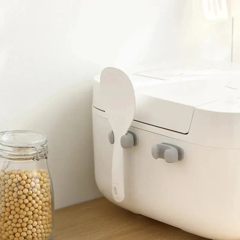 Silicone Rice Spoon Holder | Wall-Mounted Kitchen Cooker Spoon Shelf
