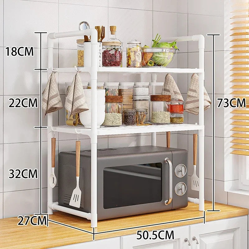 Kitchen Accessories Storage Rack | Multi-Layer Countertop Tidying Shelf