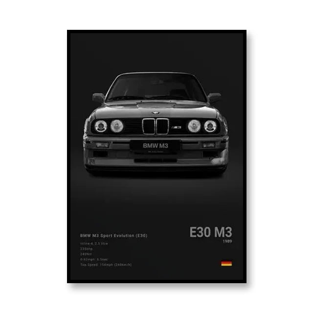 Famous Brand Cars Decorative Mural | SVJ GT3RS 918 M5CS Canvas Poster Gift