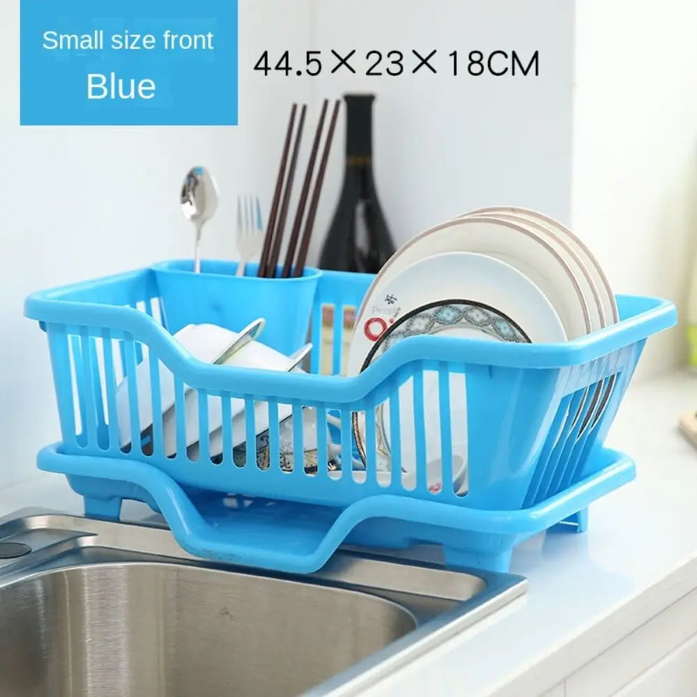 Kitchen Bowls & Plates Storage Rack | Countertop Dish Drainer with Board