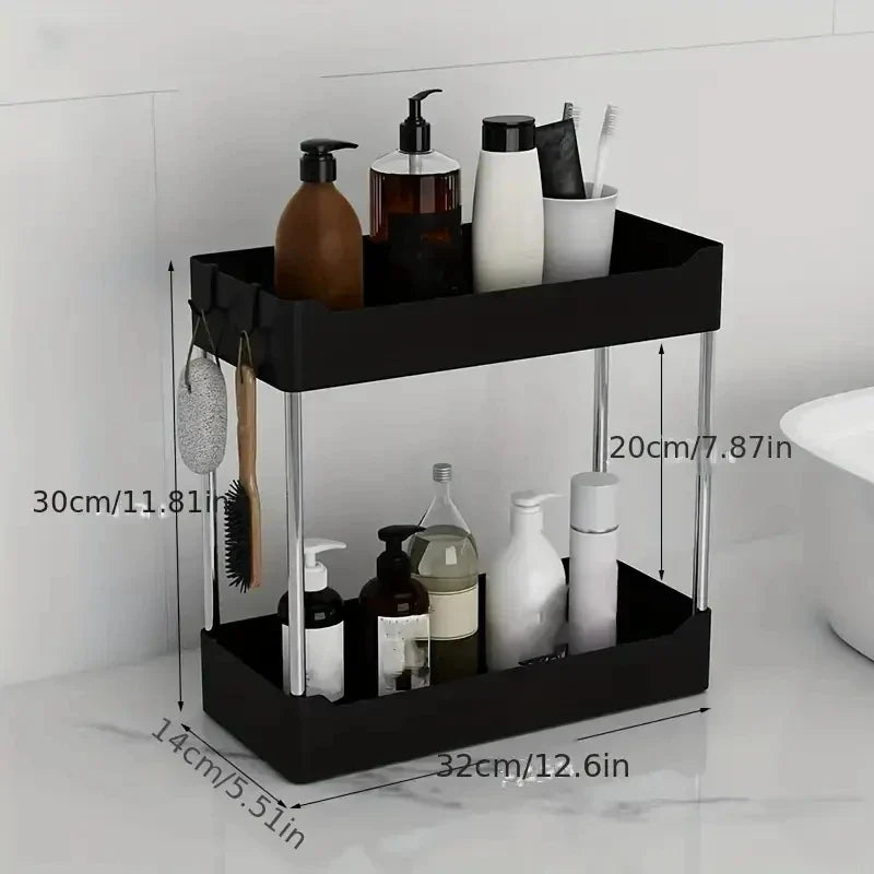 Kitchen Countertop Corner Spice Rack | Multi-Layer Seasoning & Utensil Storage