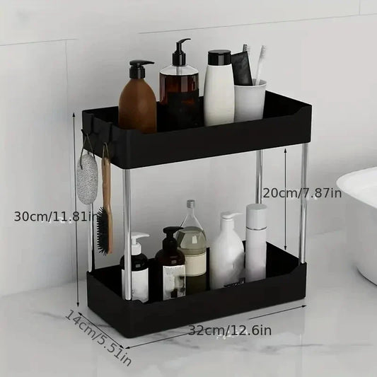 Kitchen Countertop Corner Spice Rack | Multi-Layer Seasoning & Utensil Storage