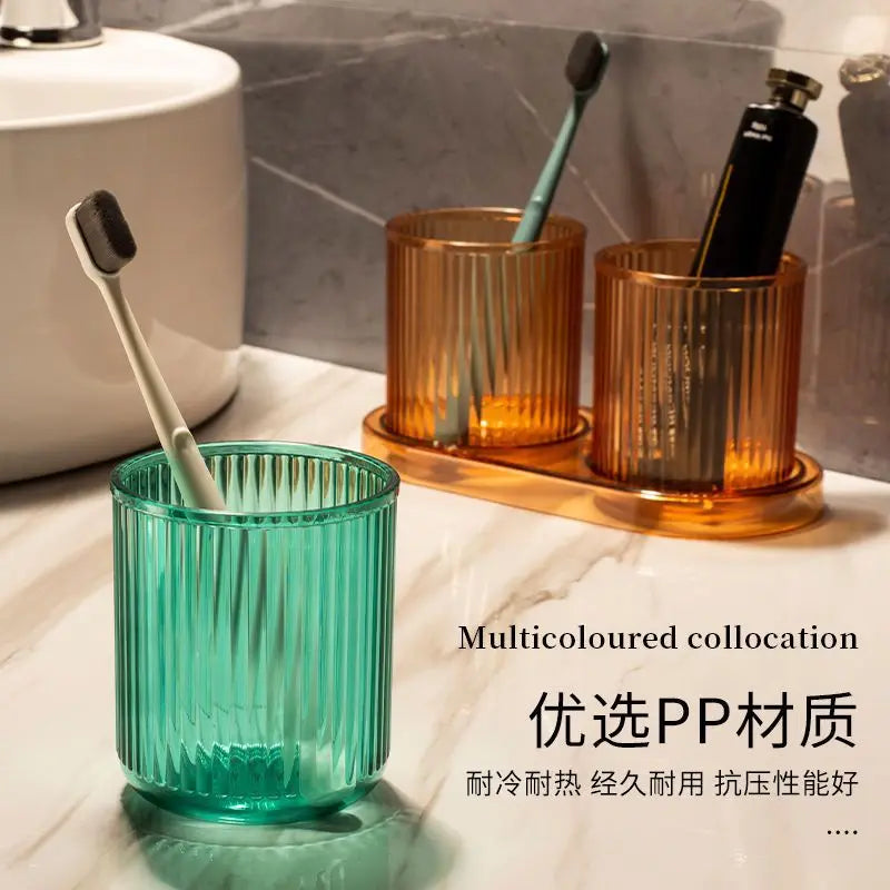 Colorful Bathroom Gargle Cup | Durable Anti-Fall Plastic Tumbler