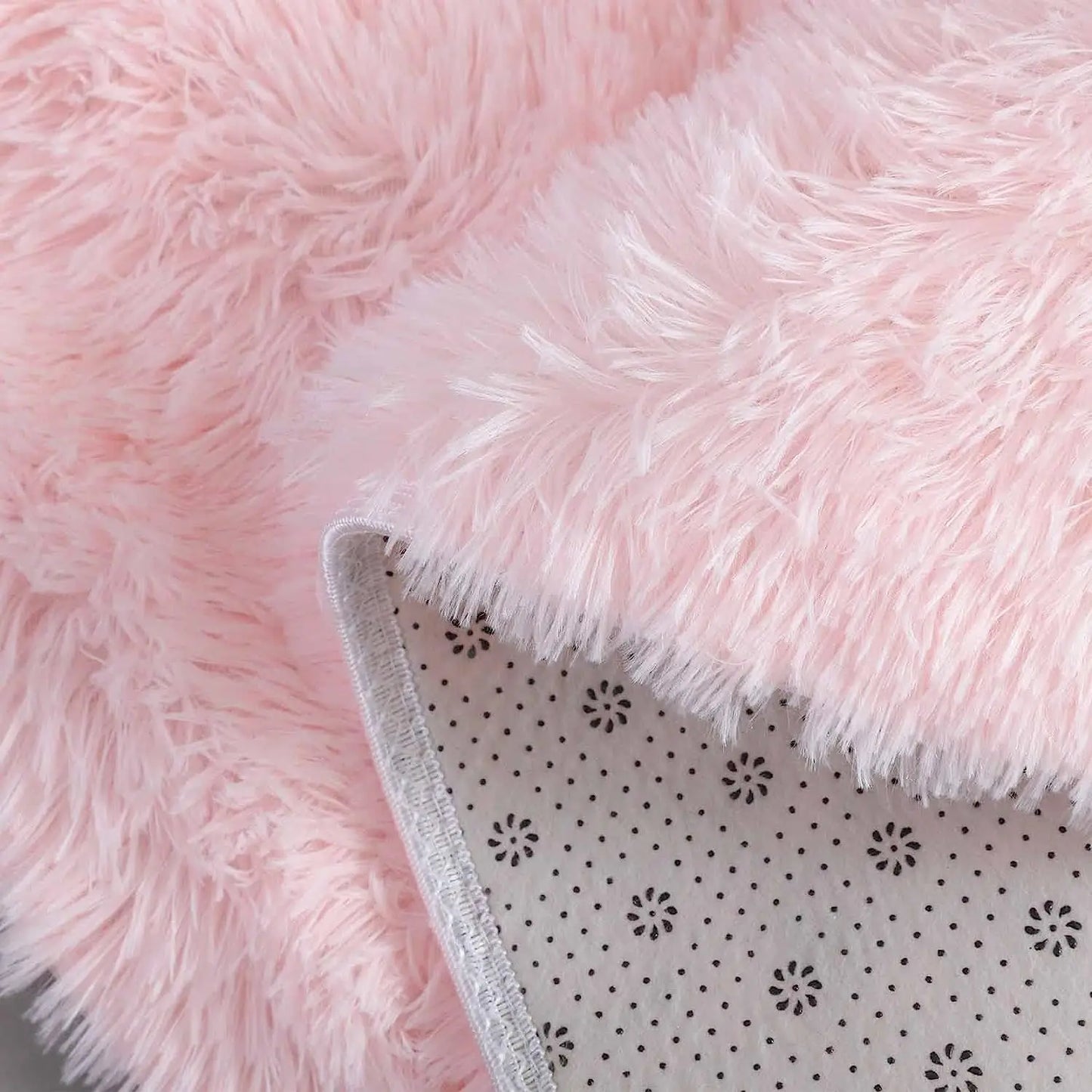 Princess Castle Circle Rug | Cute Soft Shag Plush Carpet for Kids' Room