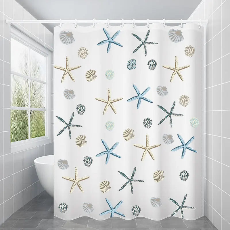 Durable Waterproof PEVA Bathroom Screen | White/Black/Clear Curtain