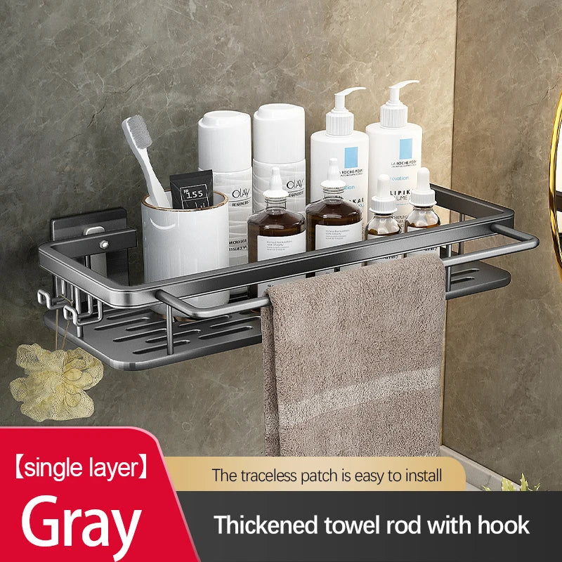 Heavy Duty Stainless Steel Suction Shower Shelf