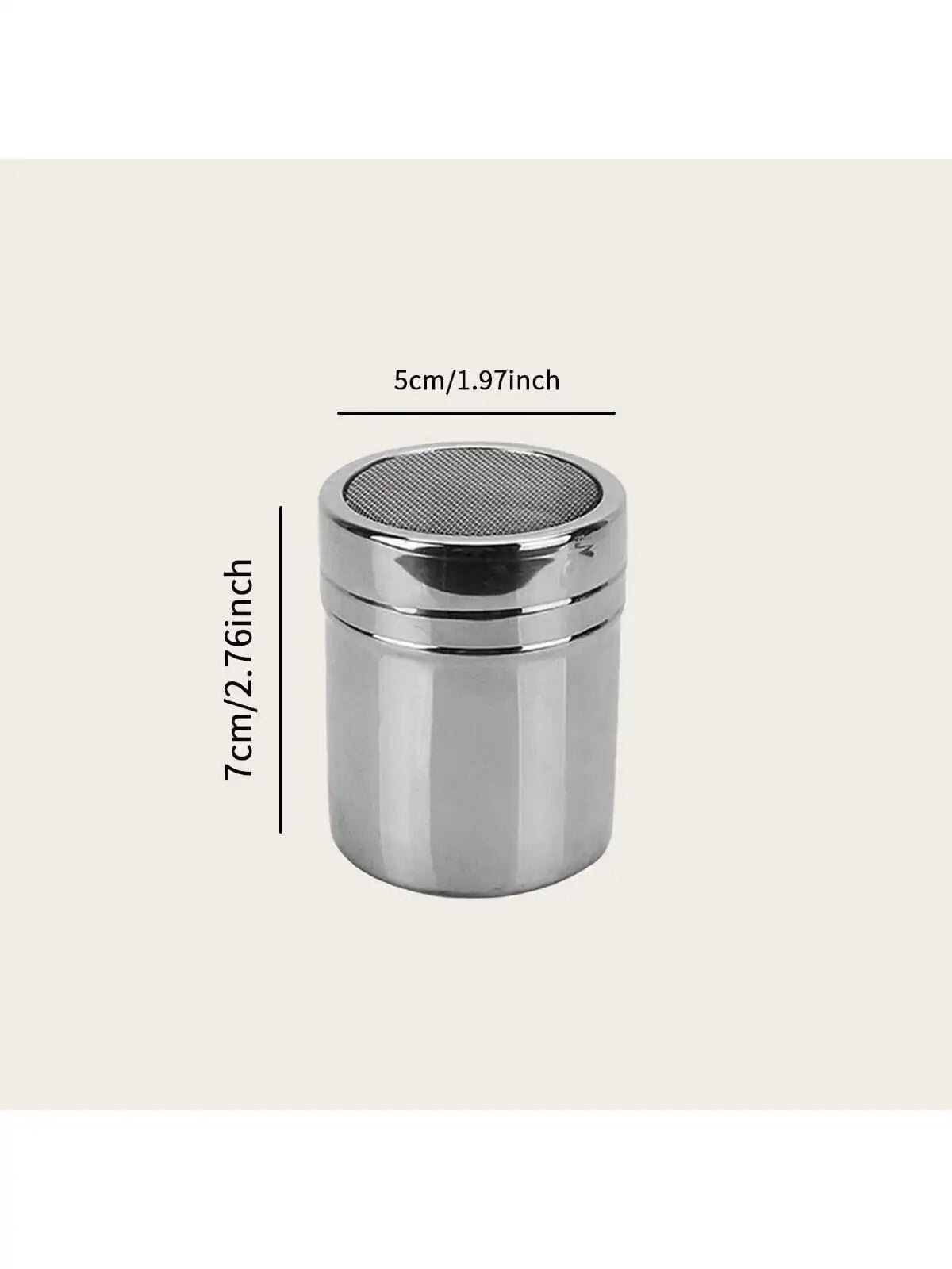 Silver Mesh Tube Spice Shaker | Icing Powder & Cocoa Dusting Sifter
