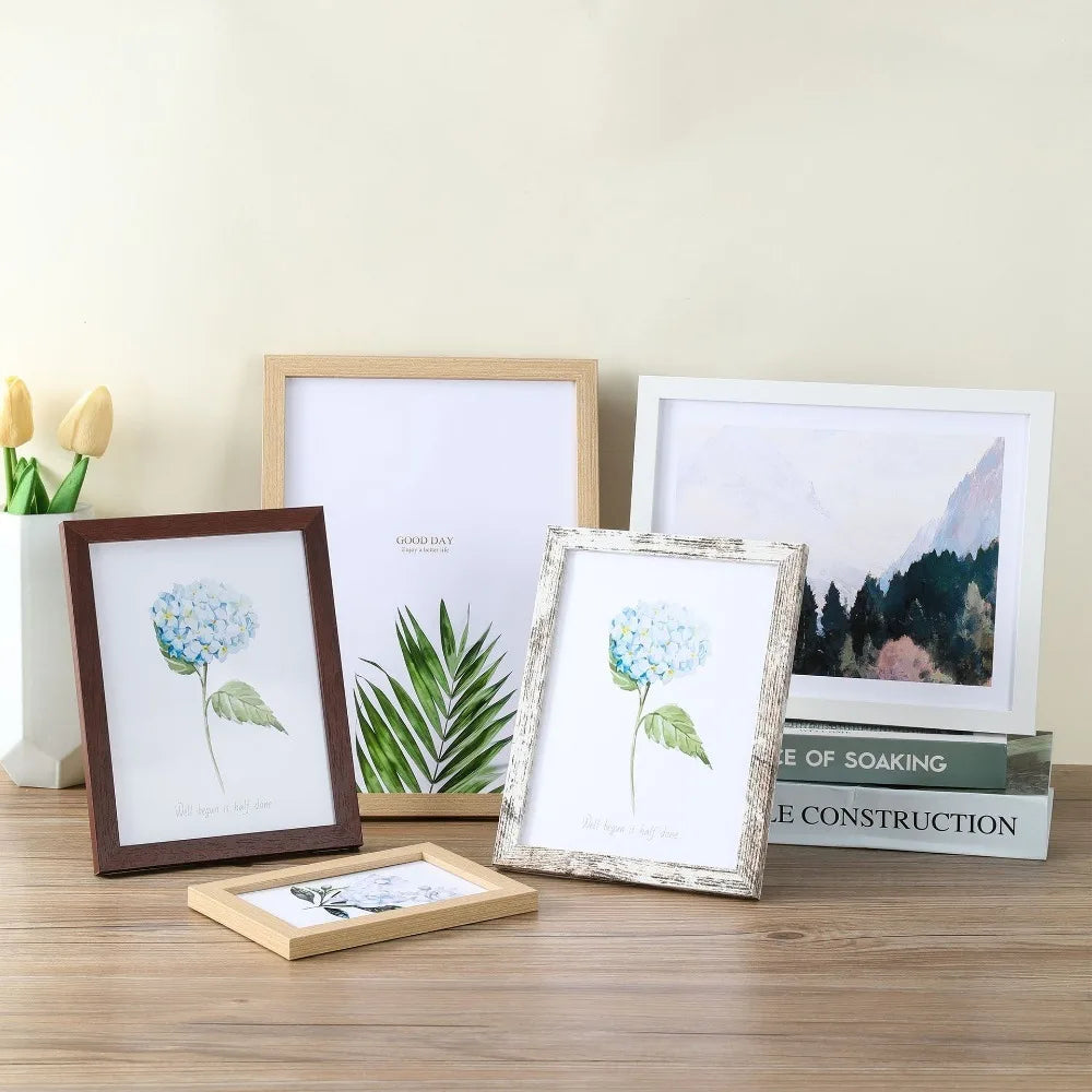 Modern Wooden Picture Frame | Multi-Size Wall & Desktop Decor