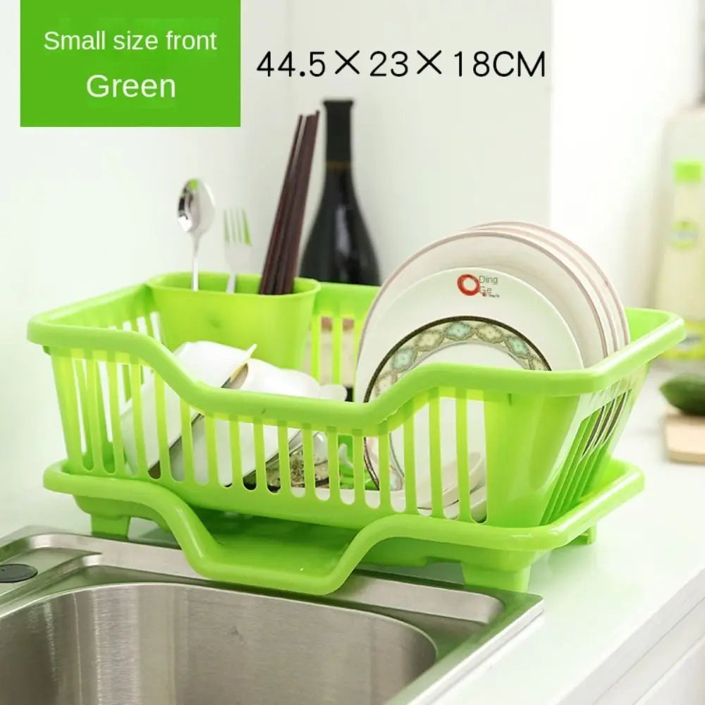 Kitchen Bowls & Plates Storage Rack | Countertop Dish Drainer with Board