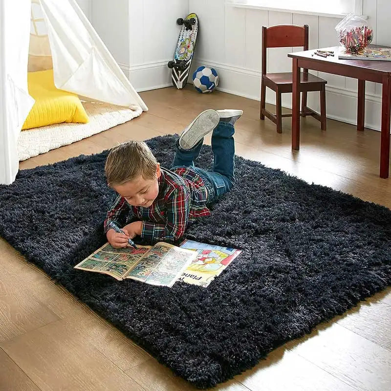 Modern Plush Sofa Carpet | Fluffy Soft Blanket Rug for Living Room Decor