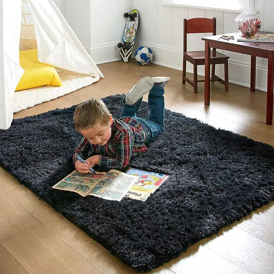 Modern Plush Sofa Carpet | Fluffy Soft Blanket Rug for Living Room Decor