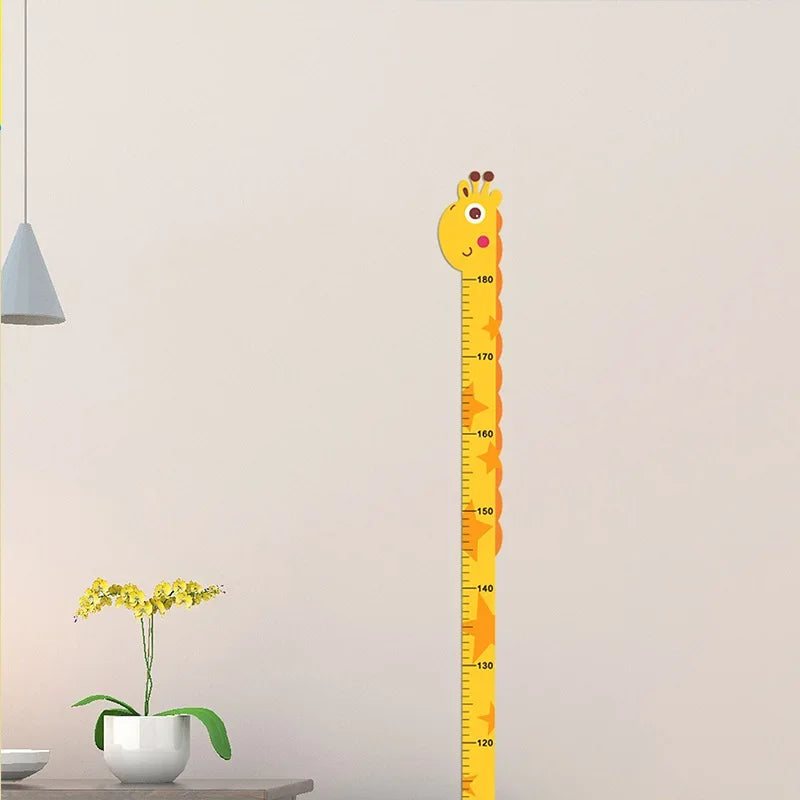 Whimsical Animal Growth Chart Wall Decals | Unicorn, Dino & Giraffe Height Stickers