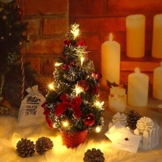 Mini LED Xmas Tree Desktop Decoration | 40CM Nightlight New Year Gift