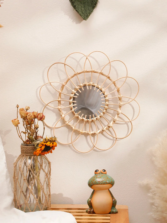 Handmade Macrame Wall Mirror Decor | Aesthetic Room Decor Gift